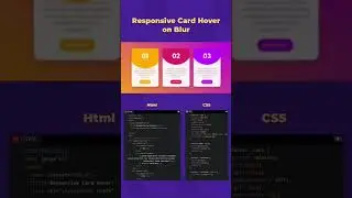 Responsive card hover using 