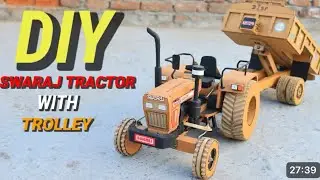 How to make cardboard remote control tractor at home #cardboard #viralvideo #tractortrolley 