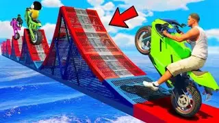 SHINCHAN AND FRANKLIN TRIED THE CRAZY ZIGZAG LONGEST MEGA RAMP PARKOUR CHALLENGE GTA 5