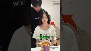She Couldn&rsquo;t Eat Her Noodles&hellip; Then Her Boyfriend Stepped In‼️