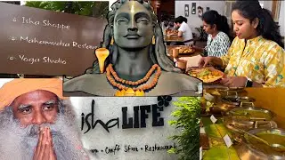 Lunch at sadhguru’s Isha life Hyderabad |Mahamundra restaurant |yoga studio | Isha shop