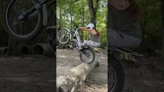 Learning new techniques on the trials bike.
