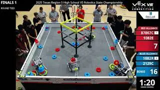 Texas Region 5 Regionals : Division 1 - Final #1-1 - 87867C & 1082E vs 1082R & 2129C - Auton + Drive