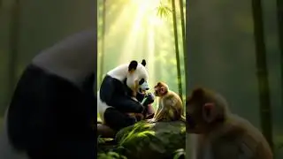 The Panda and the Little Monkey  A True Friendship  #Friendship #Kindness #Panda #Monkey