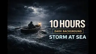 Fishing Boat in a Storm &ndash; 10 Hours of Ocean Waves, Wind & Seagulls| Dark Background