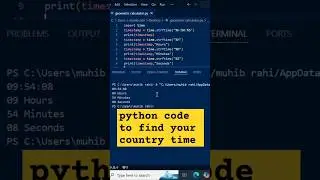 how to write python code to find your country time __python code to find your country time  #python