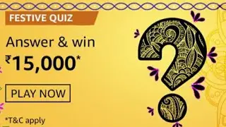 Amazon Festival Quiz | Answers & Win 15,000 Amazon Pay Balance
