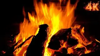 Perfect Relaxing Night with Relaxing Fireplace Burning & Crackling Fire Sounds🔥Fireplace 10 Hours 4K