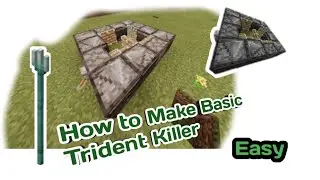 Minecraft Tutorial : How to make Basic Trident Killer for your mob Farms ( Tamil )