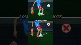 LOW DRIVEN SHOTS TUTORIAL ⚽️.#football #footballskills #soccer #shorts #shorts