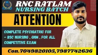 PSYCHIATRIC (TOPIC-ATTENTION) BY PRADHAN SIR  |MENTAL HEALTH Nursing | FOR AIIMS | CHO | GMCH | RRB