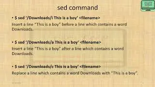 Linux Sed Command