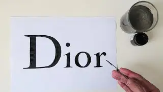 c&oacute;mo dibujar un logotipo de Dior/how to draw a Dior logo