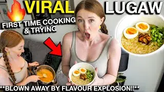 Cooking LUGAW, VIRAL FILIPINO FOOD! British Girls FIRST Taste of Next Level Comfort Food