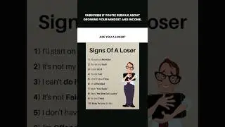 Signs of a loser #success #successmindset #loser #winner #motivation #habits #discipline #selfcare