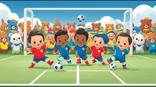 ⚽🎶 Football Song for Kids | Fun Sports Nursery Rhyme 3D Animation ✨