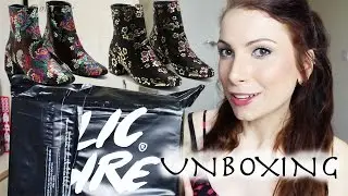 Public Desire HANA EMBROIDERED ANKLE BOOTS Shoe Unboxing
