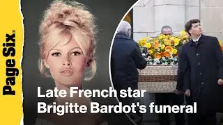 Late French star Brigitte Bardot's coffin arrives at church for funeral