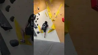 Yellow ruler route, fun and slippery #bouldering #climbing