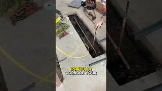 Radiator pipes are buried in concrete #new #plumbing #kitchen #house #construction