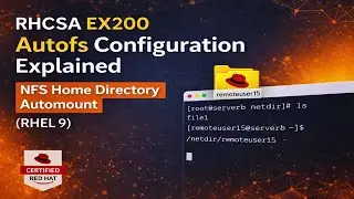 🔴 RHCSA EX200 Autofs Configuration Explained | NFS Home Directory Automount (RHEL 9)