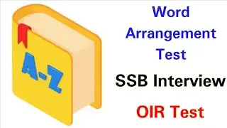 Dictionary Questions in Reasoning | Word Arrangement Questions | OIR Test | SSB Interview