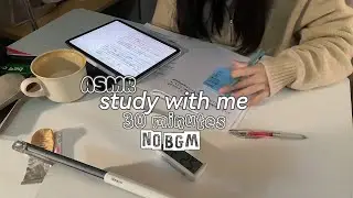 【study with me】ASMR | No BGM | Real time  | 30 minutes deep focus 
