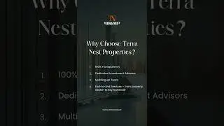 🏡 Why Choose Terra Nest Properties?Because your investment deserves transparency, expertise.