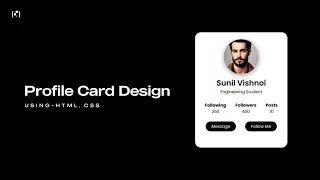 How To Make Responsive Profile Card In HTML & CSS | With Source Code