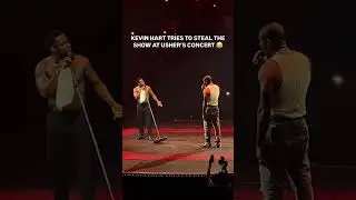 Kevin Hart tries to steal the show at Usher's concert💀😭 #usher #kevinhart #rnb #singer #pop