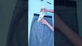 How to make skirt waistband smaller, How to make jean smaller, Easy Jeans adjustments #shorts