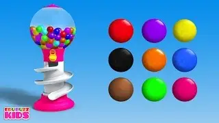 Colors for Children to Learn with Gumball Machine - Learning Colors Videos for Children