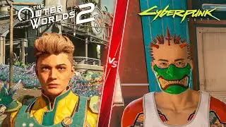 The Outer Worlds 2 vs Cyberpunk 2077 - Direct Comparison! Attention to Detail & Graphics! PC 4K