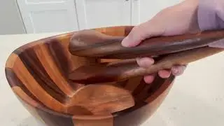 nambe Gourmet Harmony Wooden Salad Bowl Set REVIEW - Perfect for housewarming or wedding gift