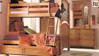 Lea 342-976NR 3/3 Twin Over Twin Bunk Bed from My Place-Maple Finish