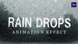 Rain Drops Animation Effect In After Effects #aftereffectscc #adobeaftereffects