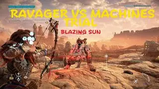 Horizon Zero Dawn Remastered 'Ravager vs Machines trial' blazing sun