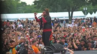 YSL GUNNA : Jmblya 2019 Gunna turning up on stage along with Lil Duke backstage in Dallas Texas