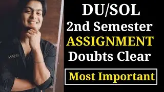 DU-SOL 2nd Semester Admit Card Solution | Sol assignment 2021 | SOL Updates | YSC ACADEMY