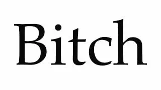 How to Pronounce Bitch