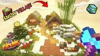 I build SNOW VILLAGE in FIRE MC 🔥 ll