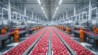 Inside A Futuristic Food Factory: Farm to Bottle Dragon Fruit Juice (AI Vision)
