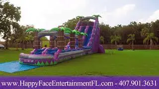 27 Ft Purple Crush Giant inflatable Water Slide Orlando FL