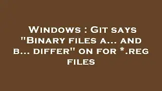 Windows : Git says 