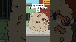 AI Generated Fight Cloud? #shorts #soraai #sora2 #fightcloud #cartoon