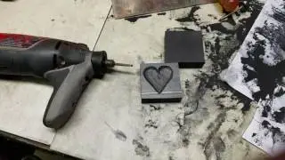 My very first attempt at carving a graphite block for pouring silver
