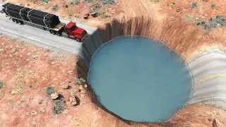 Trucks Vs Deep Water Potholes &ndash; BeamNG.Drive | ProGamerTV