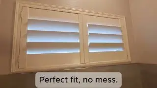 Waterproof Plantation Poly Shutter in a Shower