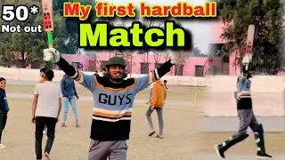 Mera pehla hardball match🏏Meri pehli fifty🥰