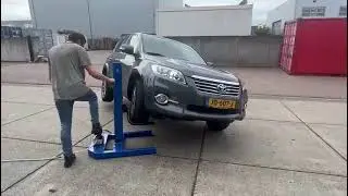 TL15MP mobile single post autolift - easyjacklift - air hydraulic